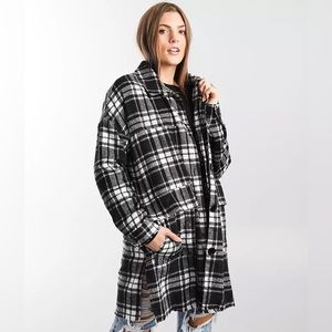 HYFVE Plaid Shacket